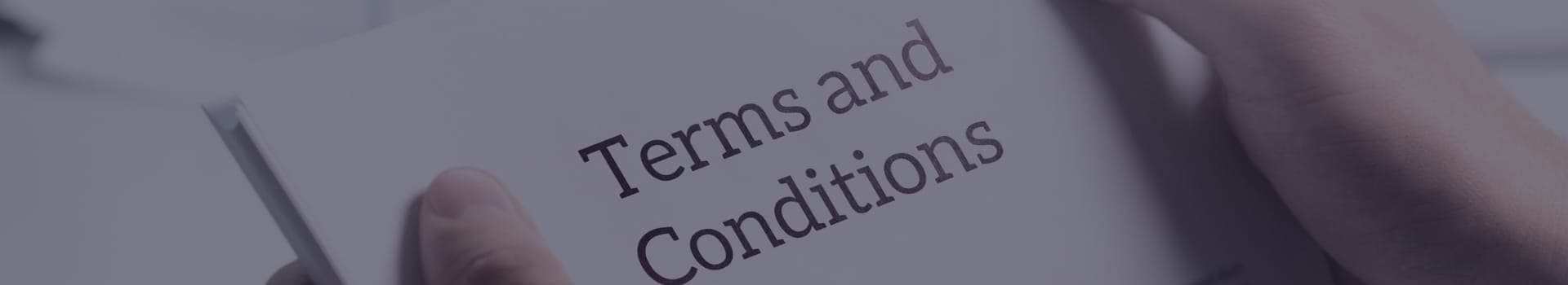 banner for Terms & Conditions page